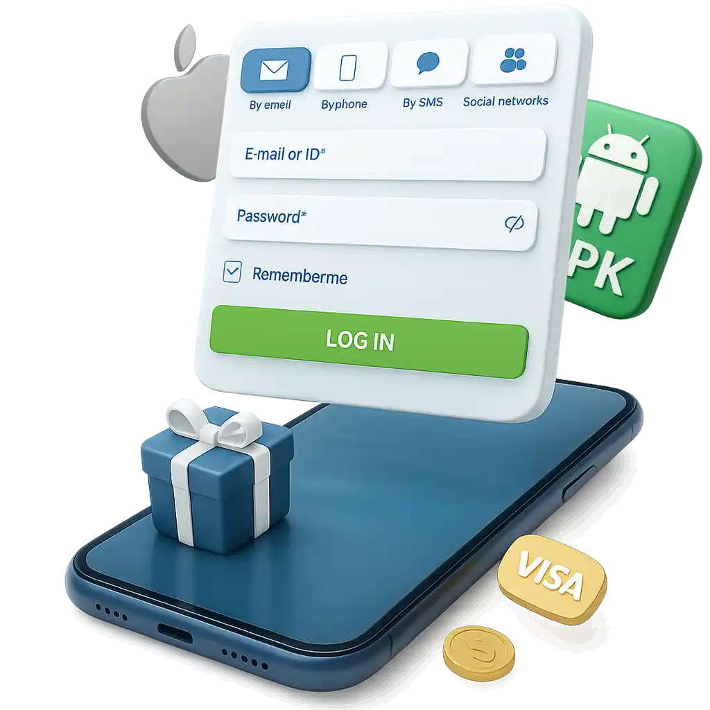 Registration and login to the 1xBet app in Pakistan