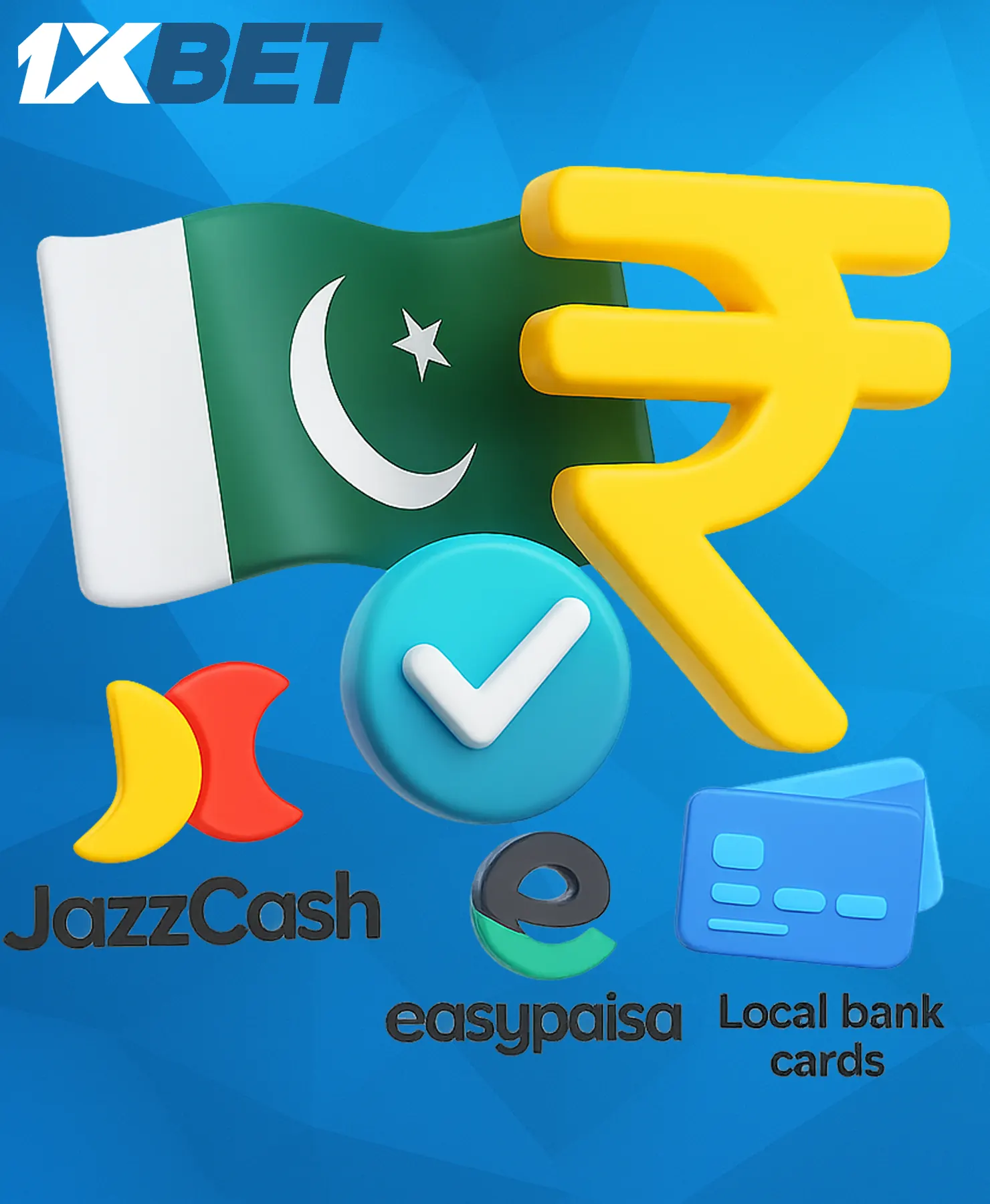 Local features of the 1xBet app in Pakistan — PKR support, payments via JazzCash, Easypaisa and local bank cards